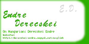 endre derecskei business card